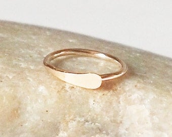 Cartilage Hoop Earring, 14K Gold Filled, 20 Gauge Hoop, Hammered Nose Ring, Helix Piercing Hoop, Tragus Piercing Hoop, Rook Piercing Hoop