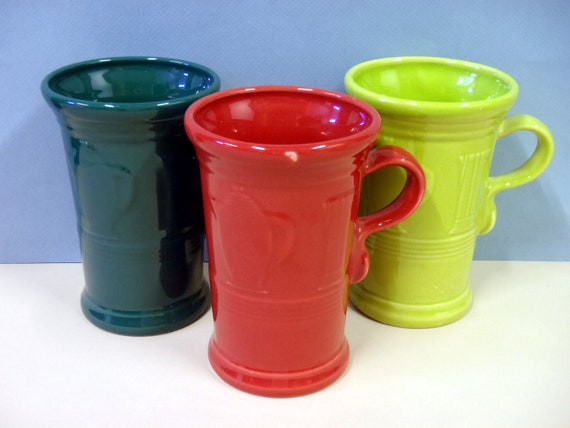 3 FiestaWare Cappuccino Mugs by RabbitsInTheAttic on Etsy