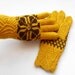 RESERVED Hand Knitted Gloves - Yellow, Size Medium