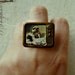 television ring, retro ring, unique ring, romantic ring, vintage style ring
