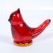 Vintage Cardinal of Virtue Glass Figurine Titan Art Ruby Red Glass Signed Dated Paperweight