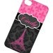 Monogrammed Personalized iPhone Case, iPhone 4 or 4S, iPhone cover - Eiffel Tower iPhone Case