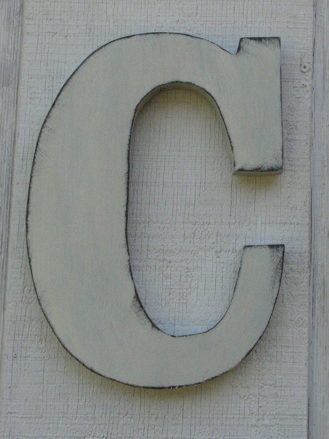 Wooden letters rustic wall hanging initials Letter C home