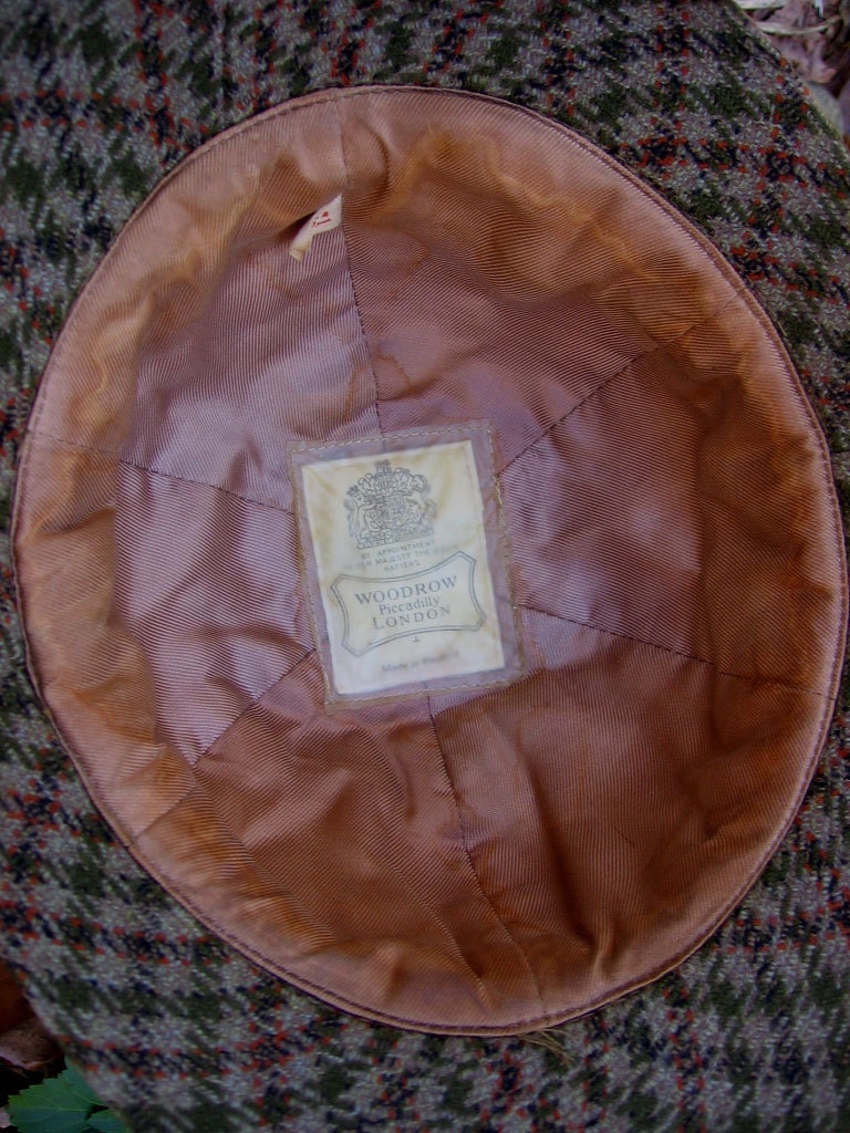 English Hunting Cap Woodrow Hatters Piccadilly London Vintage