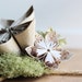 Natural Gift Bow - Made of paper and lichen - Tan Cream Green