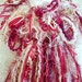 All Fringe Knotted Scarf Womens Scarves "Delicious Raspberry Parfait" - raspberry,pinks,cream, fiber art scarf