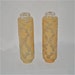 Pair of Glass Bullet Lamp Shades, Tan and Crystal Clear with Molded Flowers and Leaves