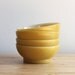 Fire King Mustard Yellow Bowls - Anchor Hocking Ribbed Footed Glass Dessert Cups from 1960s (Set of 4)
