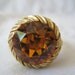Topaz Rhinestone Vintage Cocktail Ring