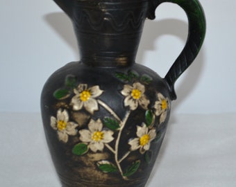 Vintage Plaster Pitcher Vase