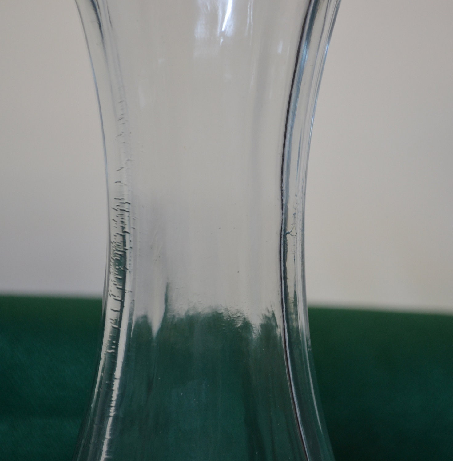 Vintage Clear Glass Vase by grannysbackporchvint on Etsy