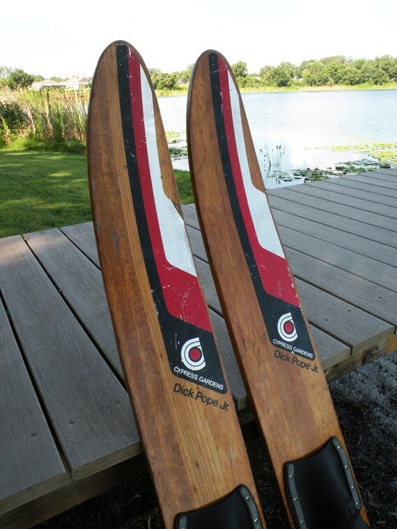 Pair of Dick Pope Jr Cypress Gardens Vintage Water Skis