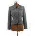 1940s Vintage Wool Blazer / Fitted Charcoal Gray / XS S
