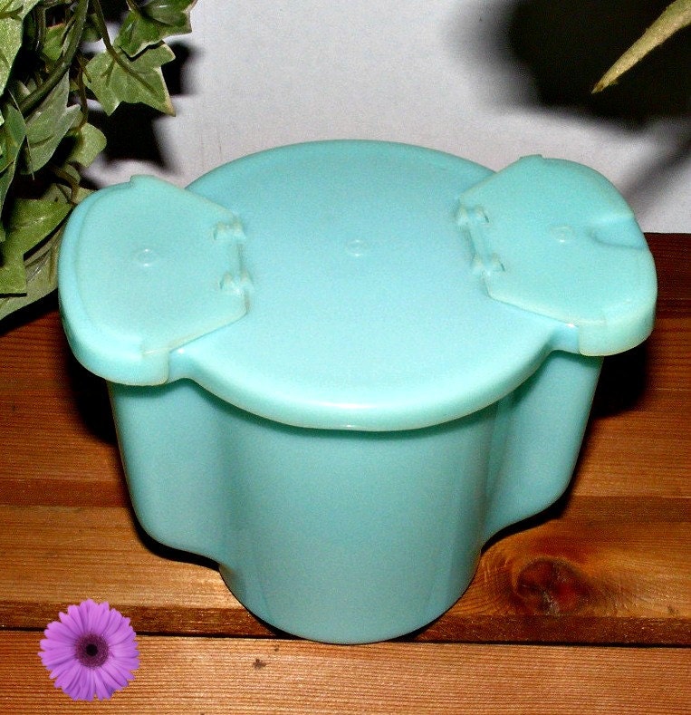 Vintage Tupperware Sugar Container Double Flip Top Blue