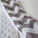 Chevron Camera Strap Cover with Lens Cap Pocket - for DSLR digital cameras - Gray and White Chevron