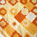 Orange Yellow Crocheted Baby Blanket- Hand Crochet Granny Square Afghan- Boy or Girl- Ready To Ship