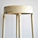 Off White Metal Industrial Stool