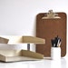 Off White Metal Paper Tray - Two Tier - Retro Vintage Office