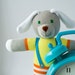 Phill the Doggy, knitted doll - gift for boys and girls from 3 till 99 years old - eco friendly toy by FrejaToys