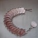 Vintage Judaica silvertone bracelet Star of David and Menorah discs 7-1/2 inch