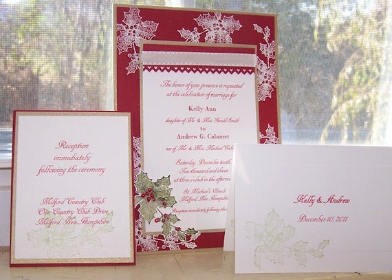 Etsy Christmas Wedding Invitations 5