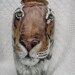 Tiger Vase hand painted on porcelain