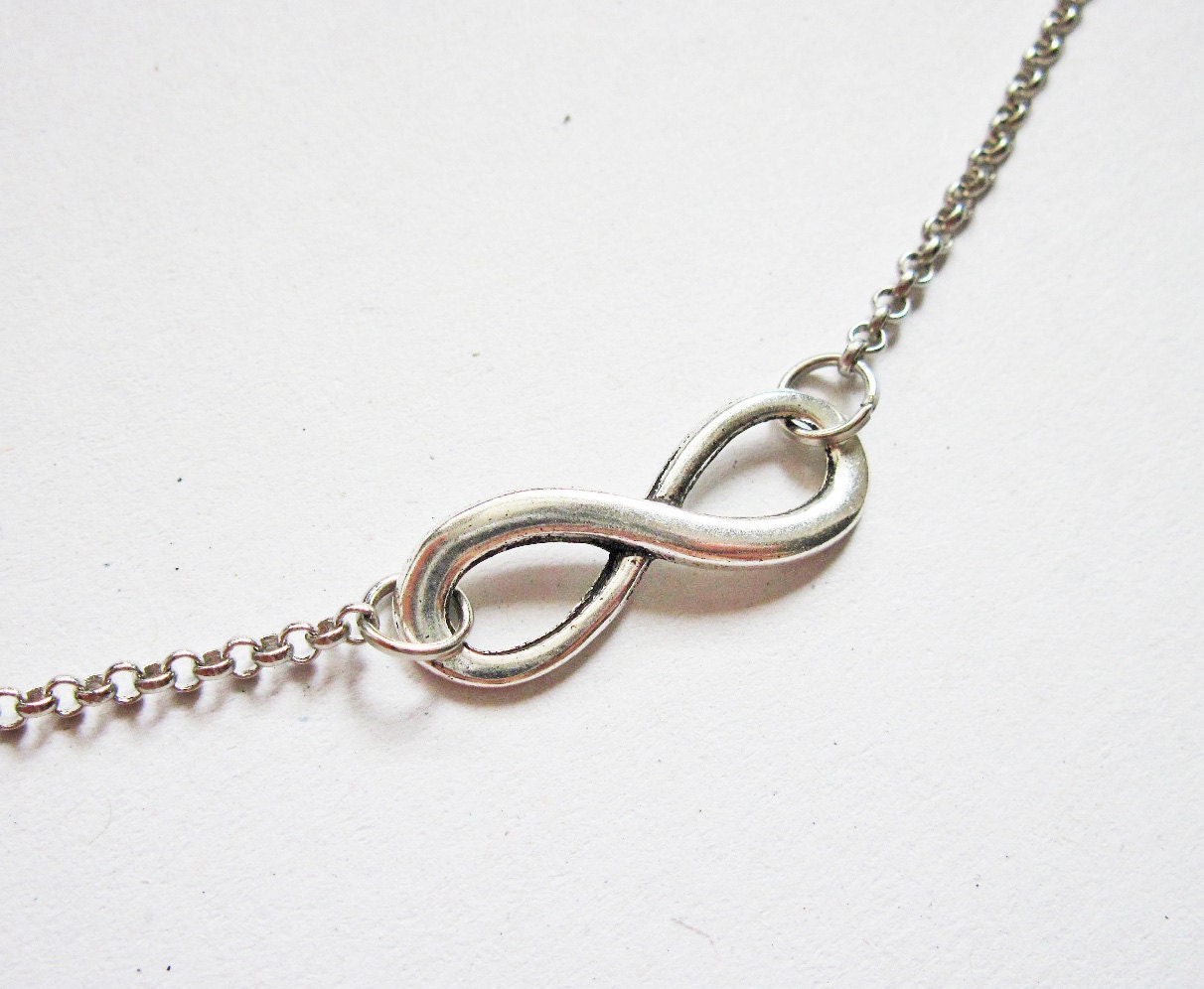 Silver Infinity Necklace Eternity Jewelry Infinity pendant