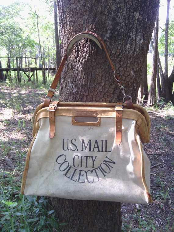 Mail bag / vintage mail delivery bag / post by NotTheJoneses