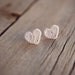 Sweetheart Crochet Earrings - White
