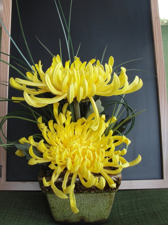 yellow how craft to Arrangement Mums Yellow Silk Fuji