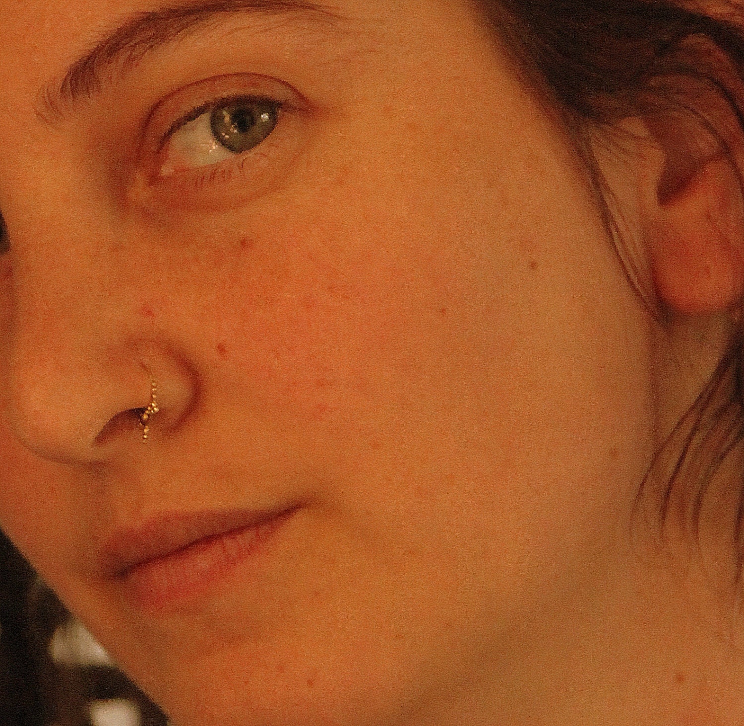 NOSE RING Hindi Gold nose ring 14 karat yellow gold gold