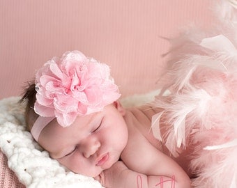 baby headband...newborn headband..baby girl headband...pink headband..newborn headband..girl headband..photography prop