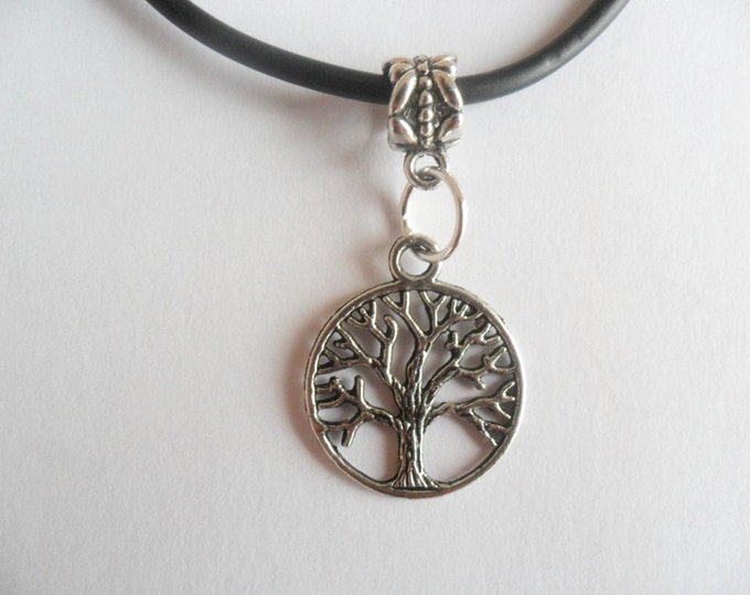 Tree of life charm necklace that is adjustable from 18" to 20"