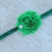 Baby Headbands- Newborn Headbands- Green Headband- Baby Girl- Infant- Toddler Headbands- Adult-Photo Prop