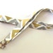 Chevron Lanyard Cotton Fabric ID Badge Lanyard Unisex Accessory Grey Cream Mustard Yellow Key Ring for Teacher Student Nurse School Supplies