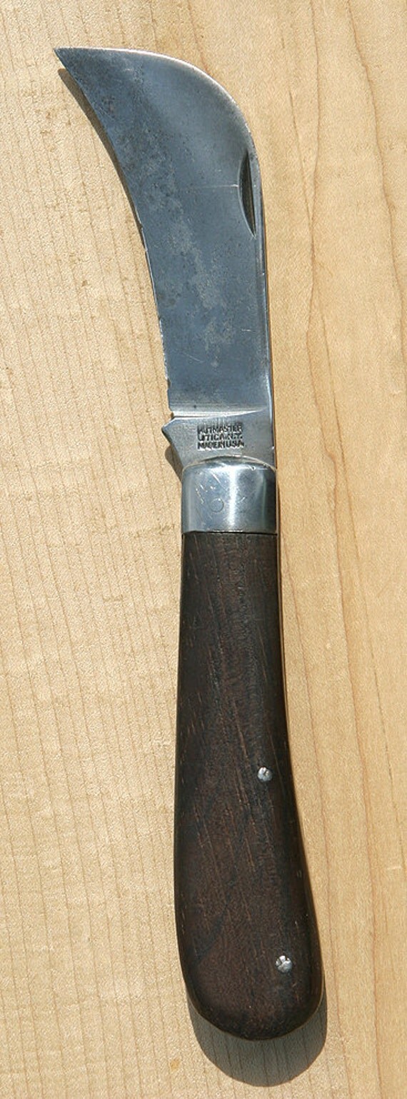 Antique Vintage Kutmaster Hawkbill Folding Pocket Knife Rope