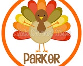 Thanksgiving turkey- personalized - digital image - Fall - Autumn Il_170x135