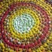 Cottage Chic Crocheted Rag Rug Wild Flowers Eco Friendly Textile Art Pet Mat Bath Dorm Nursery Centerpiece