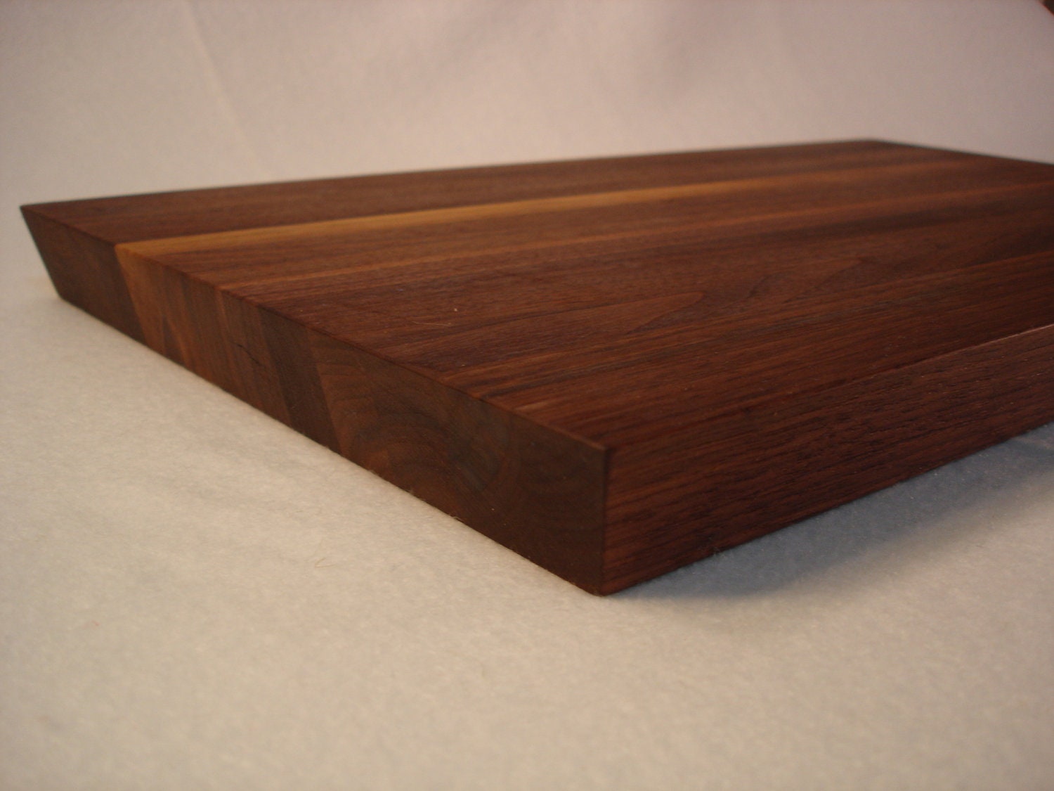 Walnut Cutting Board with Beveled Sides Made from