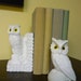 Vintage Salt Stone Owl Bookend & Paperweight, Office Decor