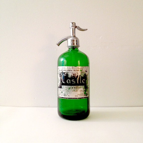 Vintage Green Seltzer Bottle