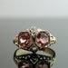 Vintage Owl 14k Tourmaline and Diamond Ring