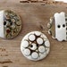 Olive and cream porcelain button collection. XL Ceramic Buttons.