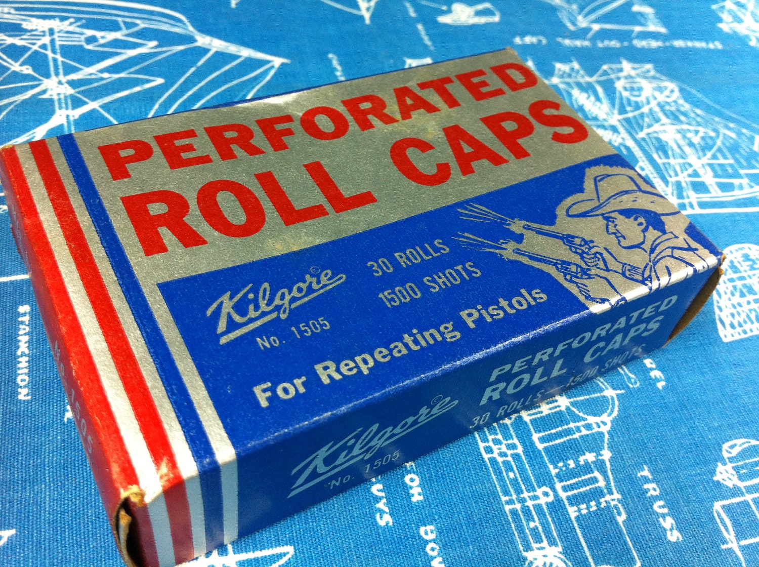 Vintage Kilgore Perforated Roll Caps For Repeating Pistols