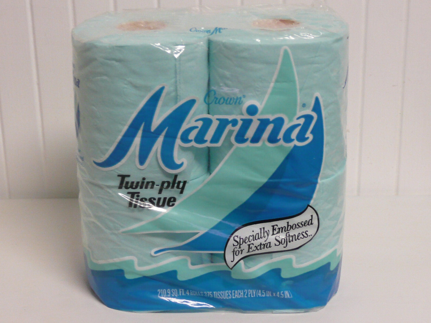RESERVED Vintage BLUE Toilet Paper Marina Twin Ply Tissue
