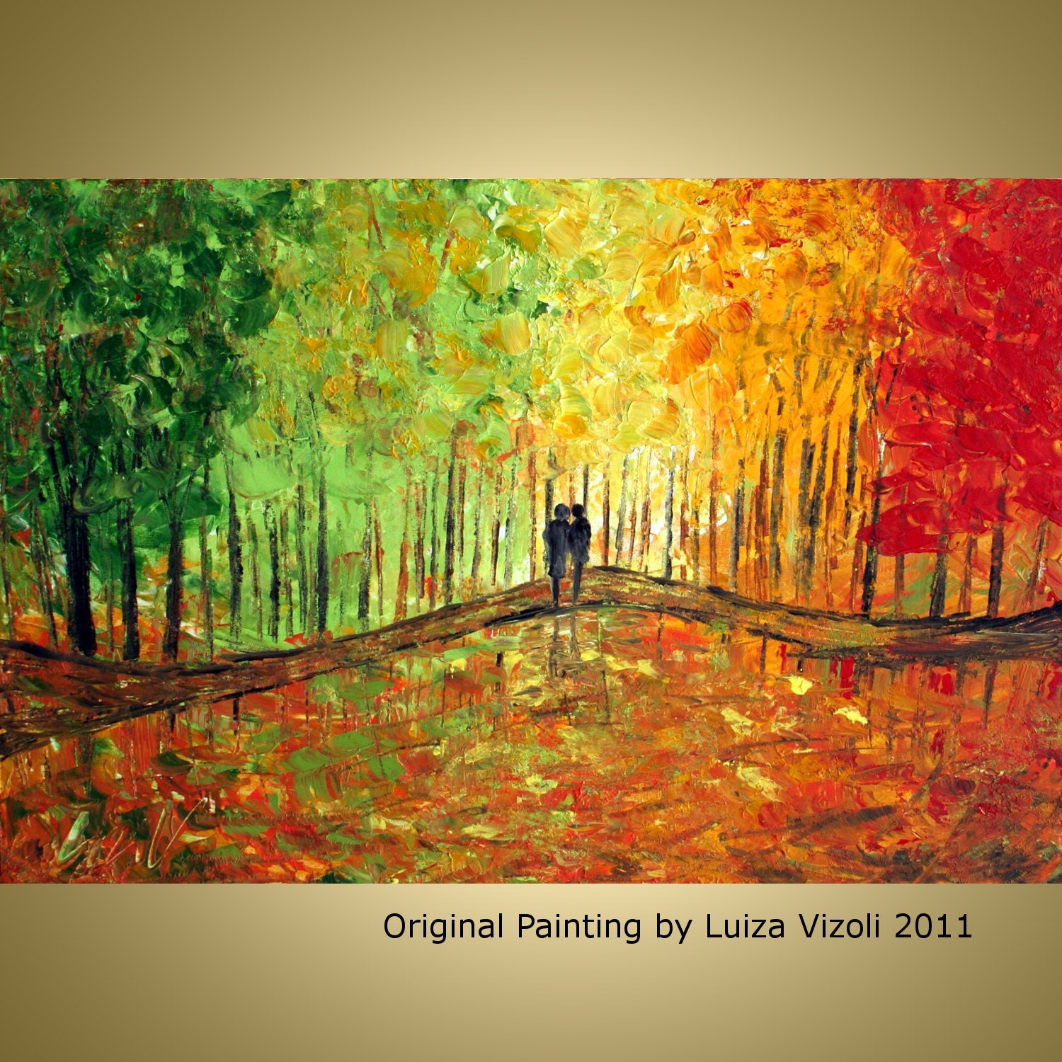 PAINTING PRINT on Canvas ready to hang Fall by vizoliartprints