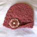 RESERVED for Elise Crochet cloche rose pink