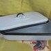 Vintage White with Black Edges Enamel Serving Pan With Lid
