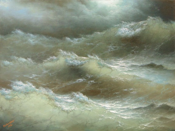 275 - "Angry Pacific Ocean", 8"x 10" original gallery giclee print