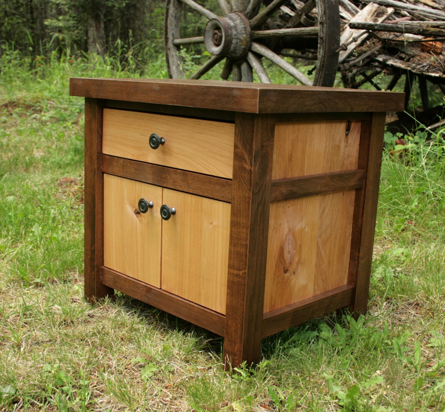 Modern Rustic Nightstand by EchoPeakDesign on Etsy